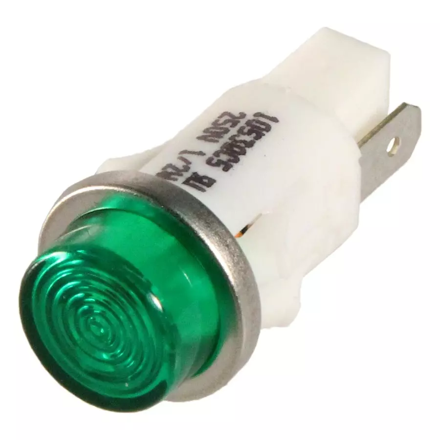 VCC LAMP, INDICATOR, NEON, GREEN, 250V, 1053QC5