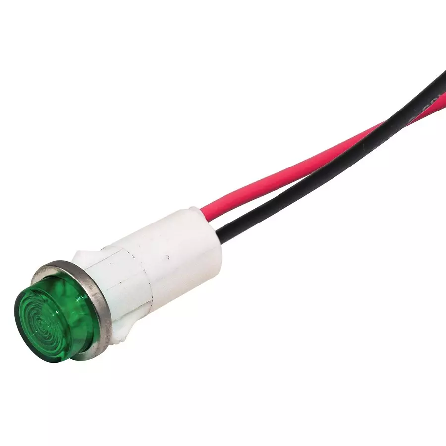 VCC PANEL INDICATOR, 12.7MM, GREEN, 125VAC, 1092QC5-125VAC