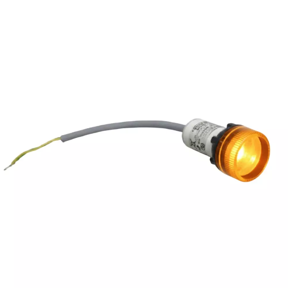 Teknic Economy Encapsulated LED Pilot Light with Integral LED 110 V DC 22.5 mm Hole Diameter Amber Lens, 3PLBREN5L