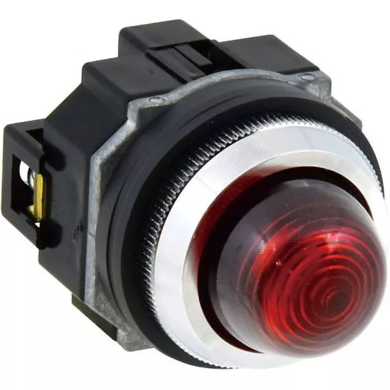 IDEC Diameter 30 / Zinc Die-Cast Series Pilot Light (Round Led) Silver 600 V, APD122DNR