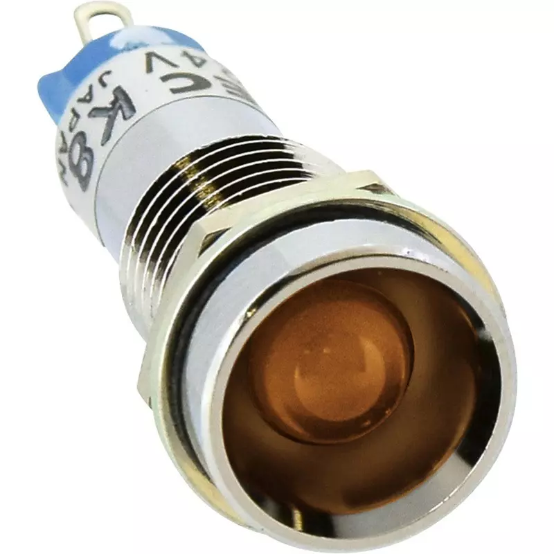 IDEC Up Series Led Type Small Indicator Light (Round Flat Type Built-In Resistor) 10 Mm Mounting Hole Diameter, Up1-1217A