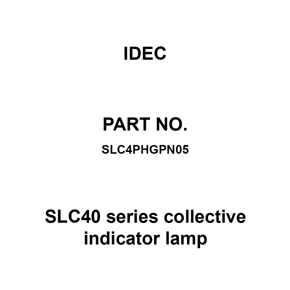 IDEC SLC40 Series collective indicator lamp Colored Board/Milky White Board Acrylic Resin, SLC4PHGPN05 (Pack of 5 Pcs)
