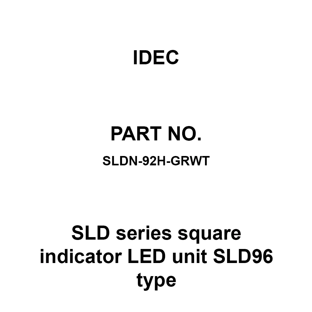 Buy IDEC SLD Series square indicator LED unit SLD96 type 24 VAC / DC ...
