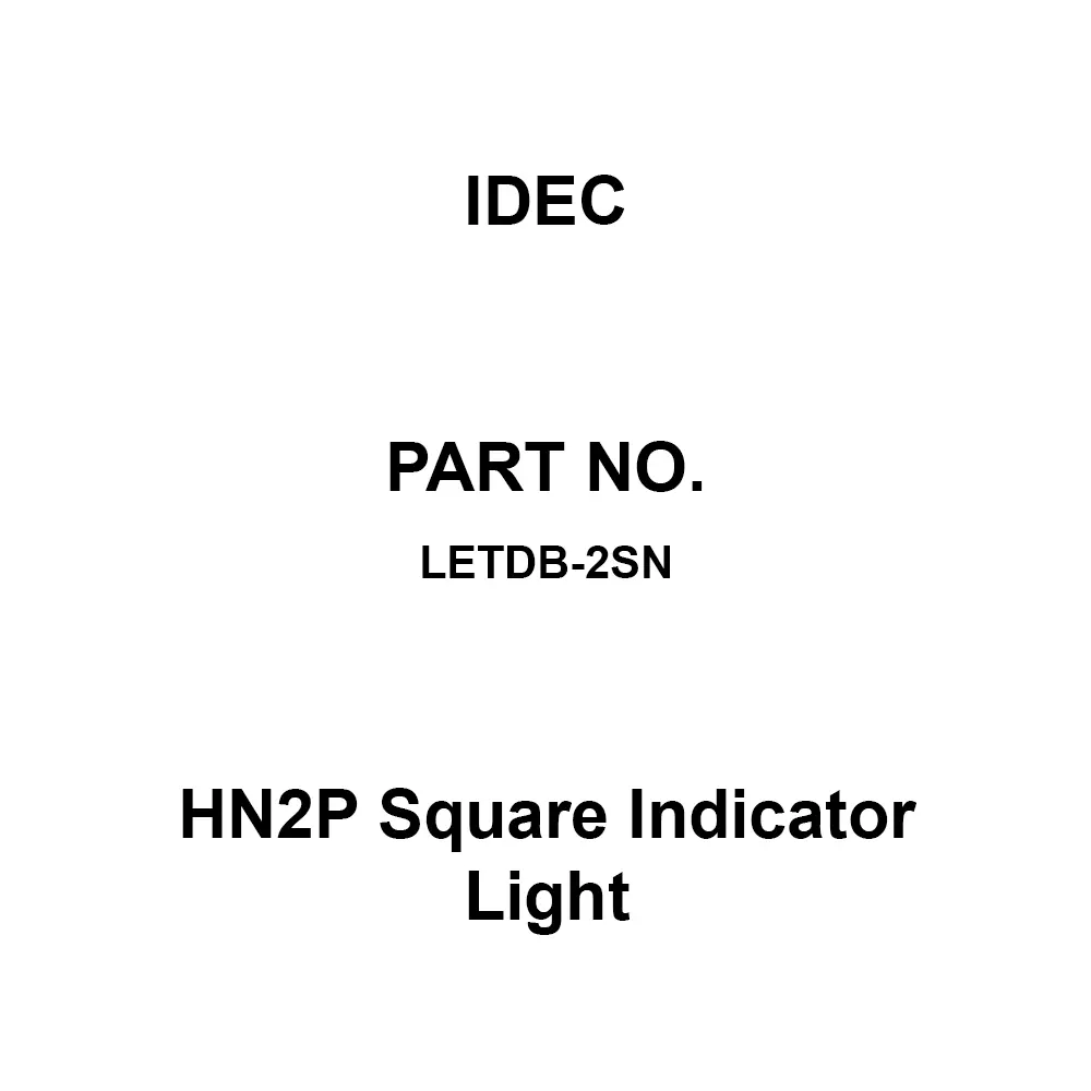 IDEC HN2P Square Indicator Light AC/DC24 V Blue, LETDB-2SN