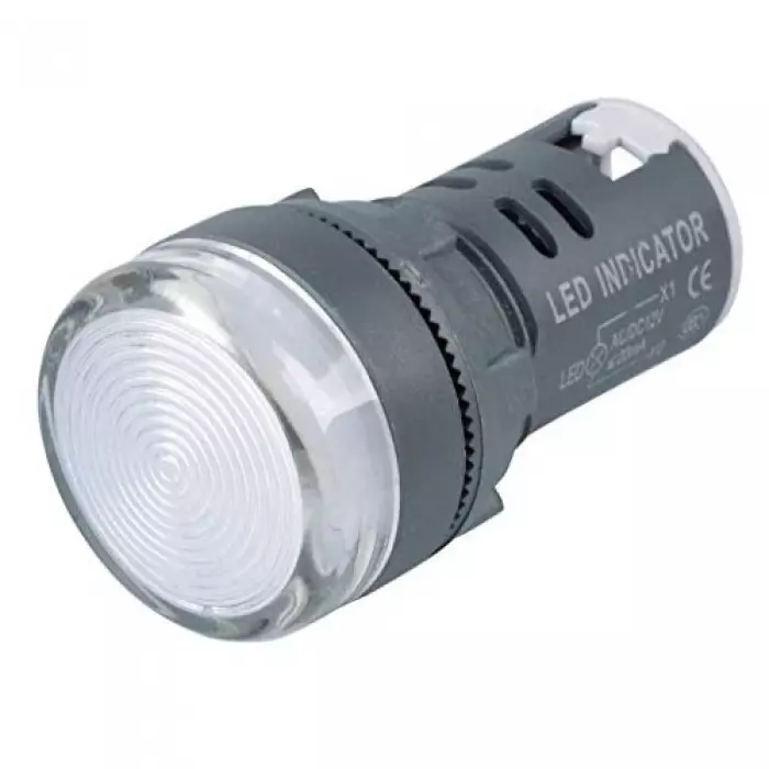 Congnitor LED Indicator White 22 mm Mounting Diameter 220 VAC (Pack of 10)