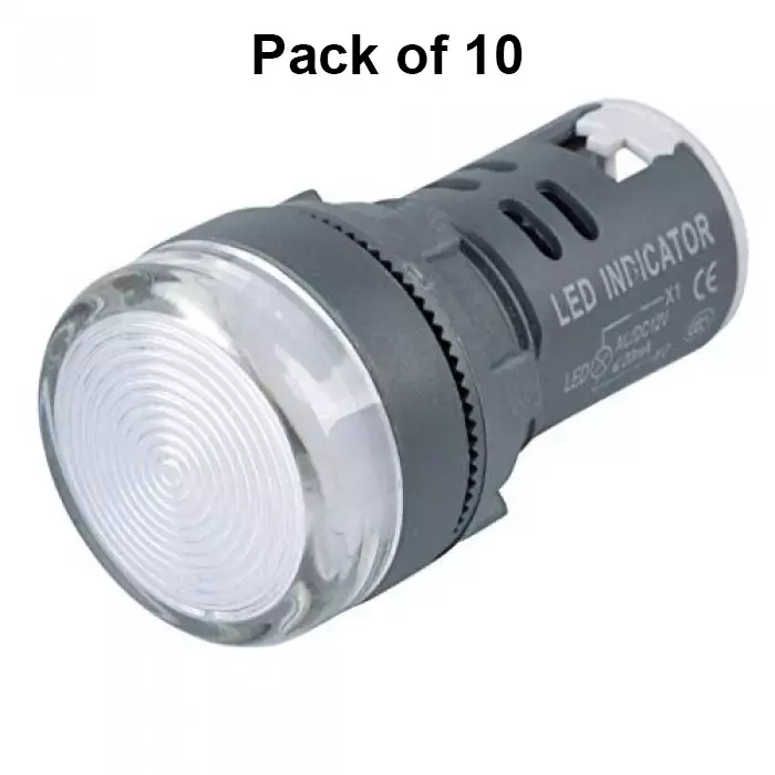 congnitor-led-indicator-white-22-mm-mounting-diameter-220-vac-pack-of-10