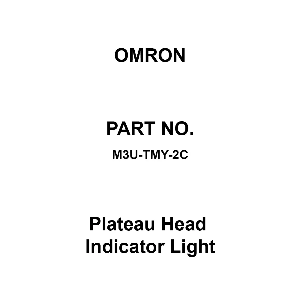 Omron Plateau Head Indicator Light DC 12 V Yellow, M3U-TMY-2C