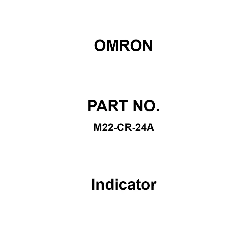 Omron Indicator Red Illuminated Color, M22-CR-24A