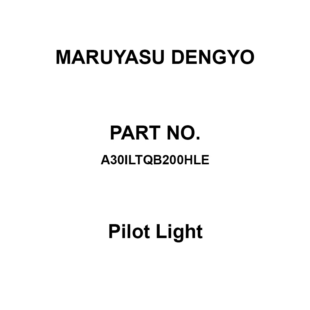 MARUYASU DENGYO Pilot Light 200/220 V Rated Voltage Long angle Blue, A30ILTQB200HLE