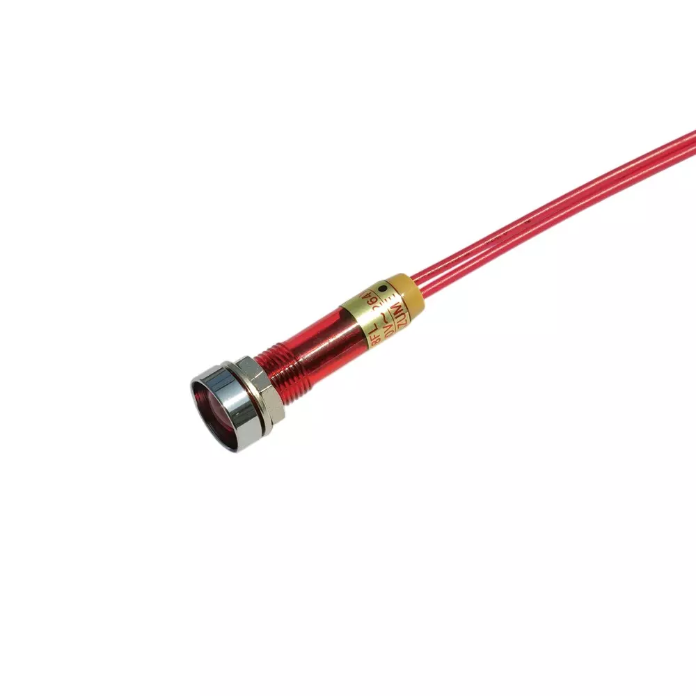 SAKAZUME ELECTRIC LED Indicator Light AC/DC200 V Rated Voltage 1.0 to 2.5 mA Rated Current, DA-8FL-2-AC/DC200V-R