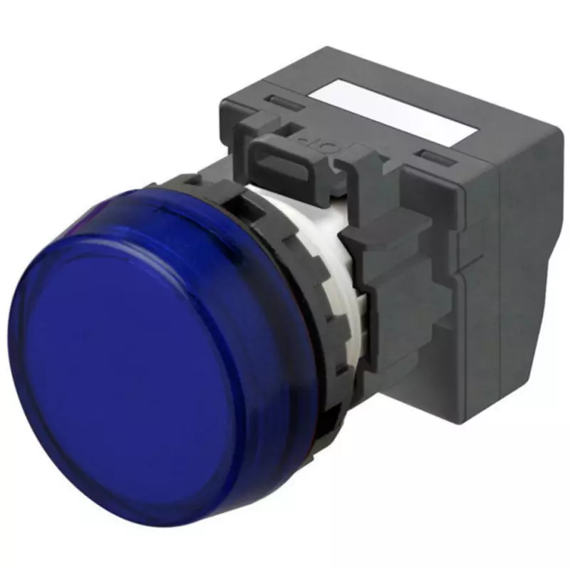 Omron Push-In Plus Indicator Light Round Body Φ22 mm Blue, M22N-BC-TAA-AC-P