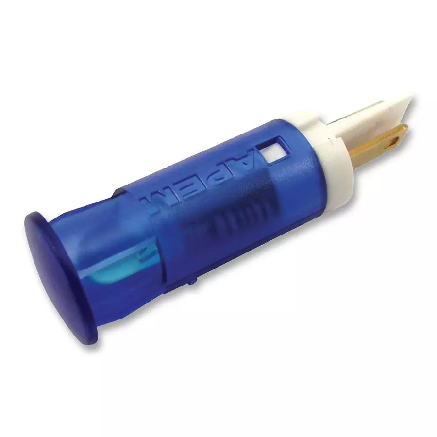 APEM INDICATOR, LED PANEL MNT, 10MM, BLUE, QS101XXB12