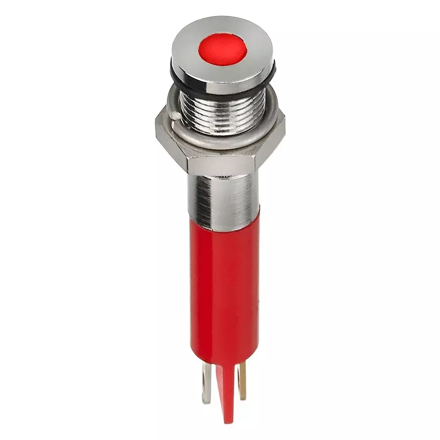 APEM LED INDICATOR, PANEL, 6MM, RED, 12VDC, Q6F1CXXR12E