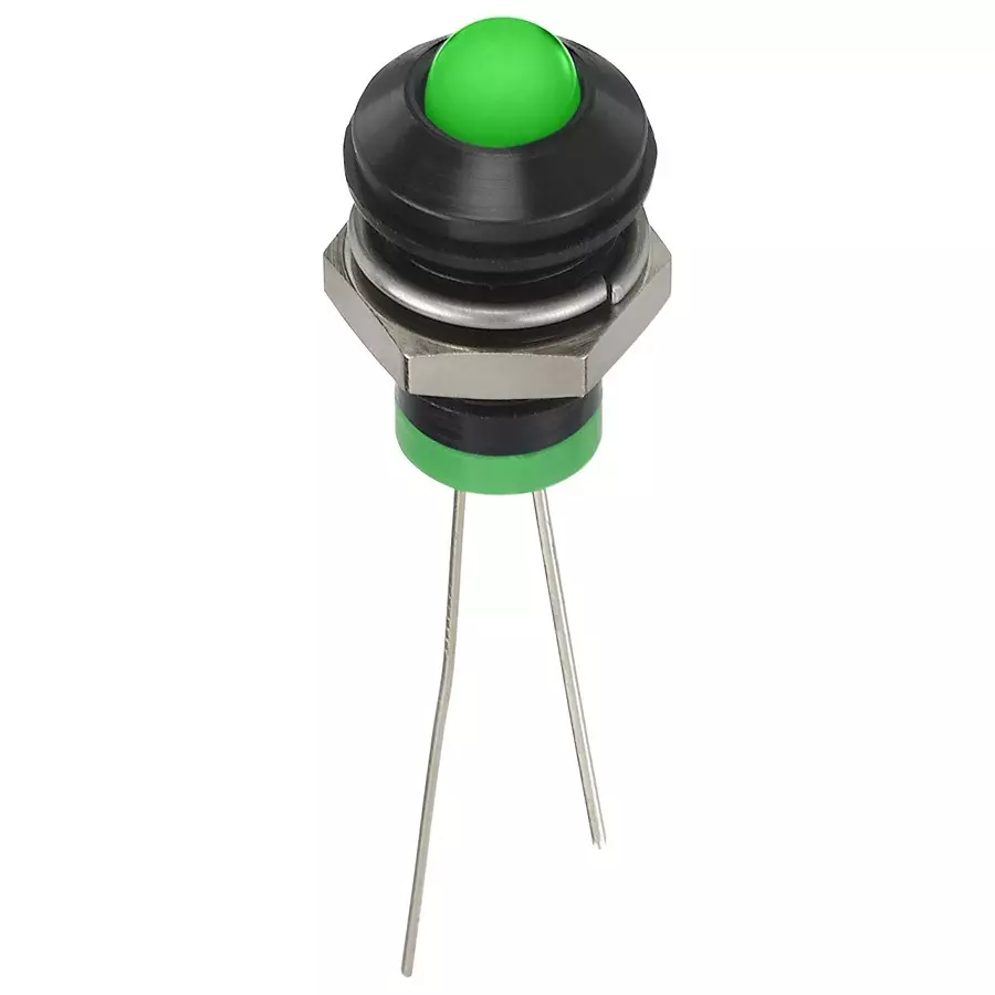 APEM LED INDICATOR, PANEL, 8MM, GREEN, 2VDC, Q8P6BXXG02E