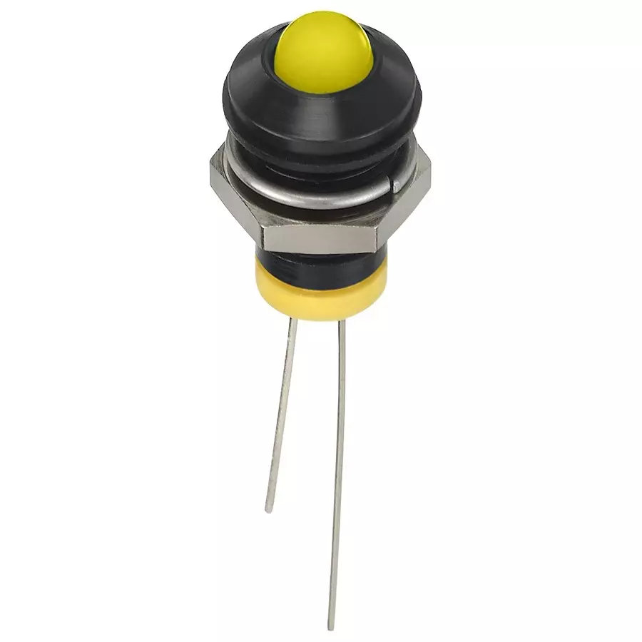 APEM LED INDICATOR, PANEL, 8MM, YELLOW, 2VDC, Q8P6BXXY02E