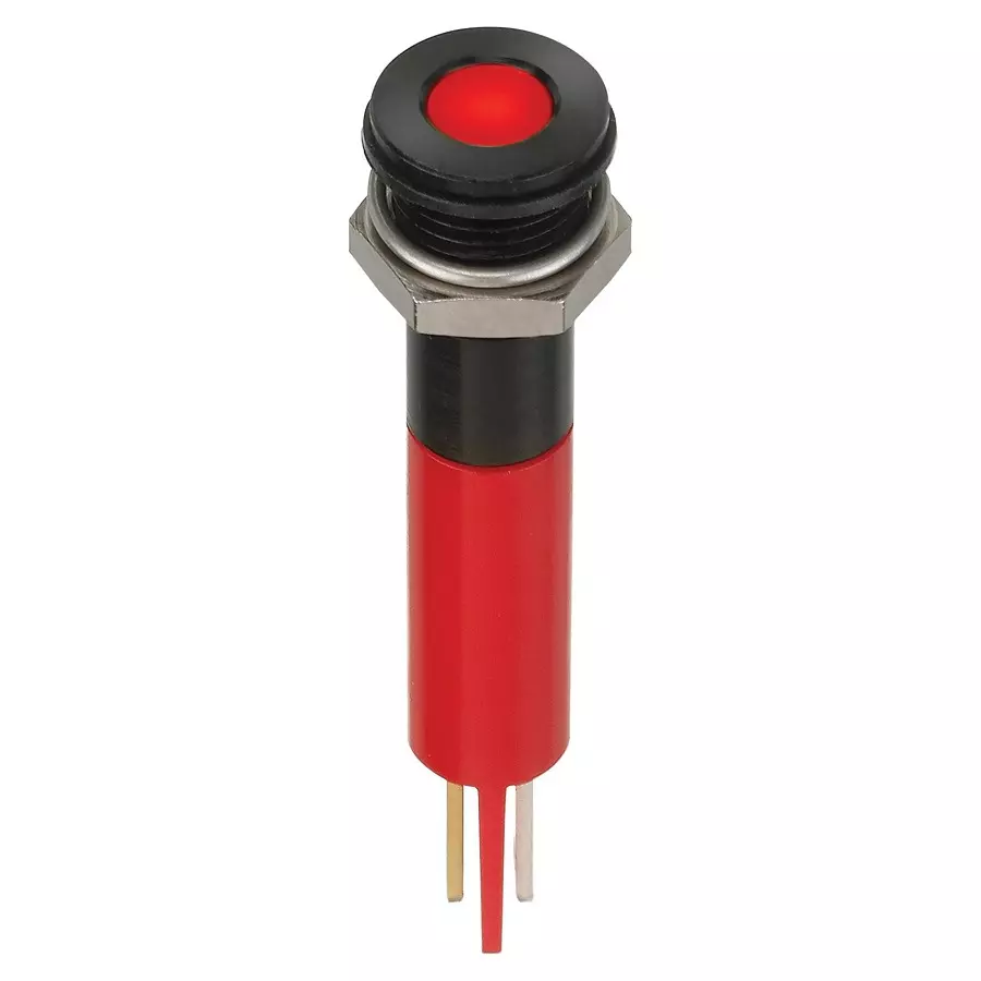 APEM LED INDICATOR, PANEL, 8MM, RED, 24VDC, Q8F1BXXR24E