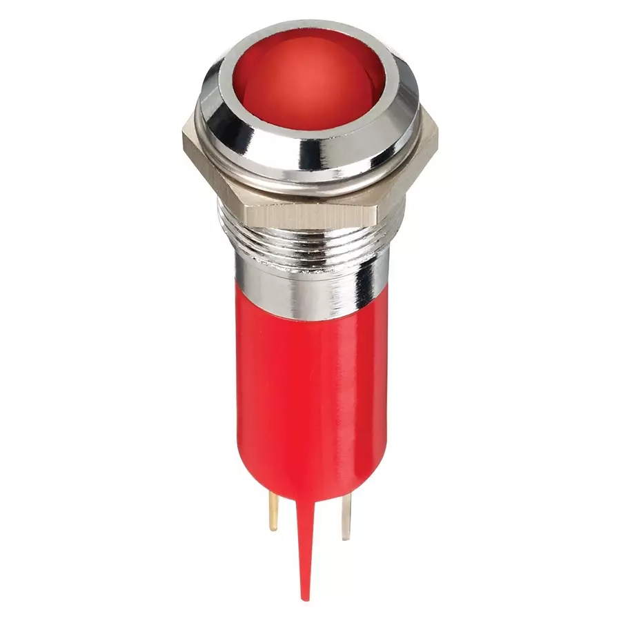 APEM LED INDICATOR, PANEL, 12MM, RED, 12V, Q12P1CXXHR12E