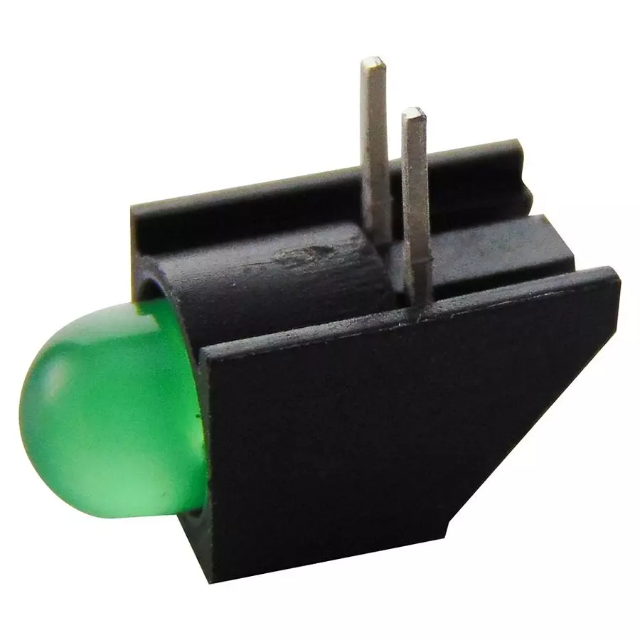 DIALIGHT LED, PCB, 5MM, GREEN, 550-0207F (Pack of 5)
