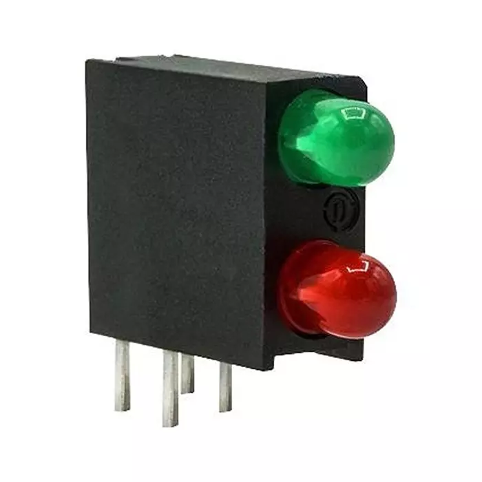 DIALIGHT CKT BOARD INDICATOR, RG/YG, R5.6/G8.7MCD, 553-0714F