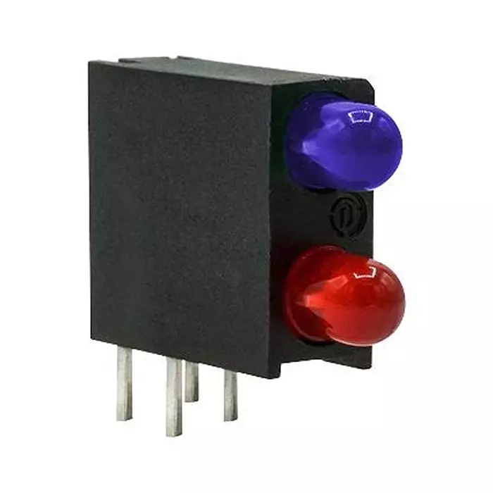 DIALIGHT CKT BOARD INDICATOR, B/R, R 29MCD, TH, 553-0181F