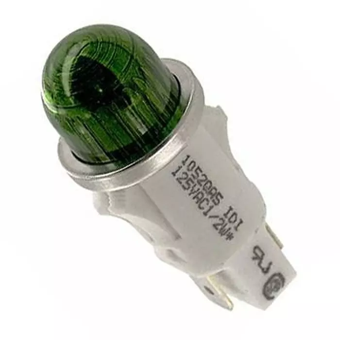 VCC LAMP, INDICATOR, NEON, GREEN, 125V, 1052QA5.