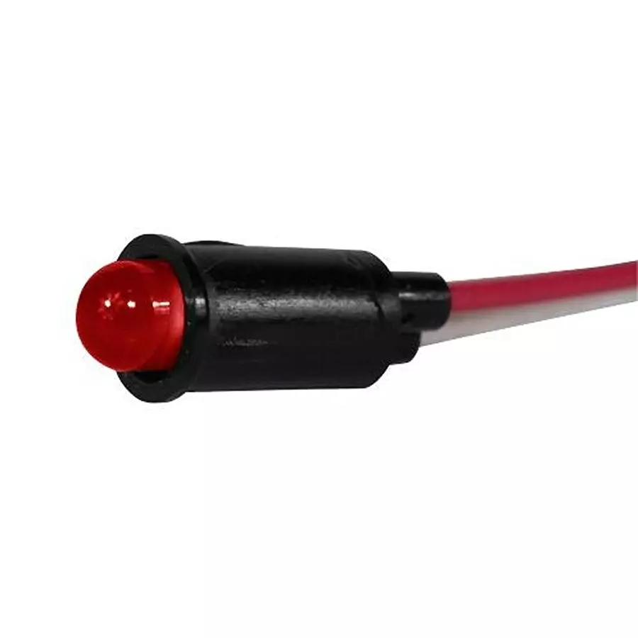 VCC PANEL INDICATOR, 6.35MM, RED, 1.8V, 5100H1LC