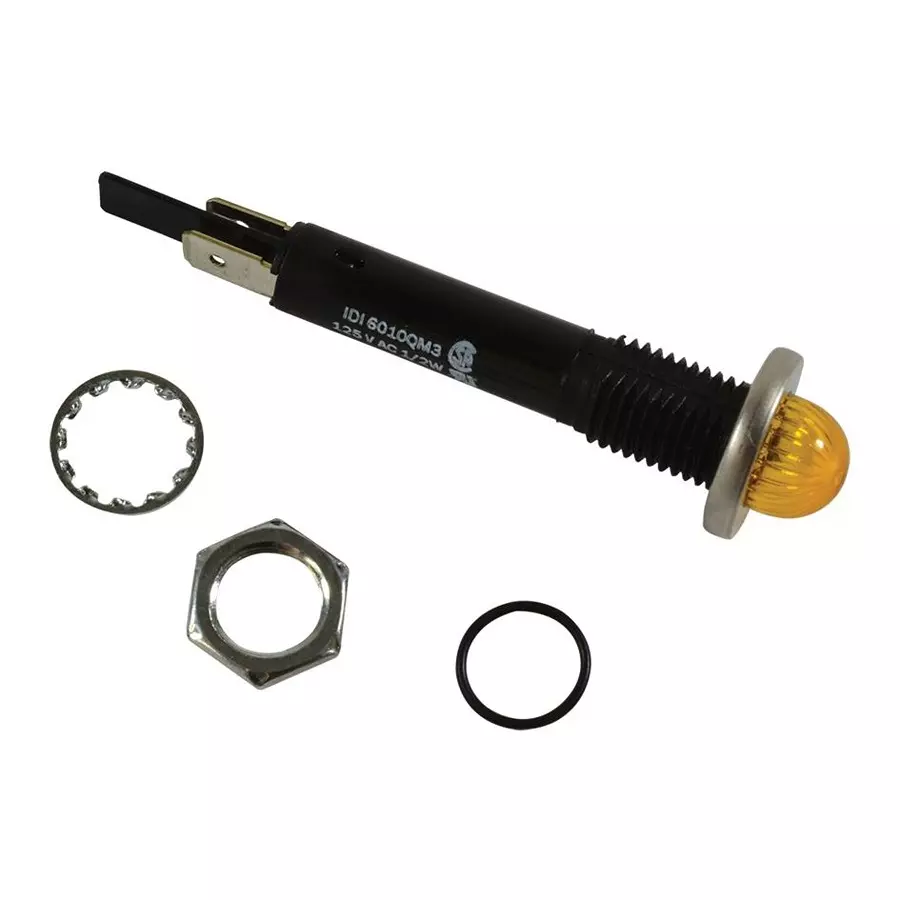 VCC NEON INDICATOR, PANEL MOUNT, AMBER, 6010QM3