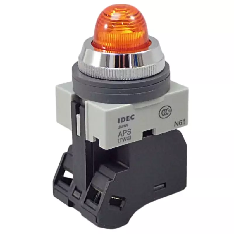 IDEC Tws Series Pilot Light Φ25 (Round Dome Led) M3.5 screw terminal Amber, APS116DNA