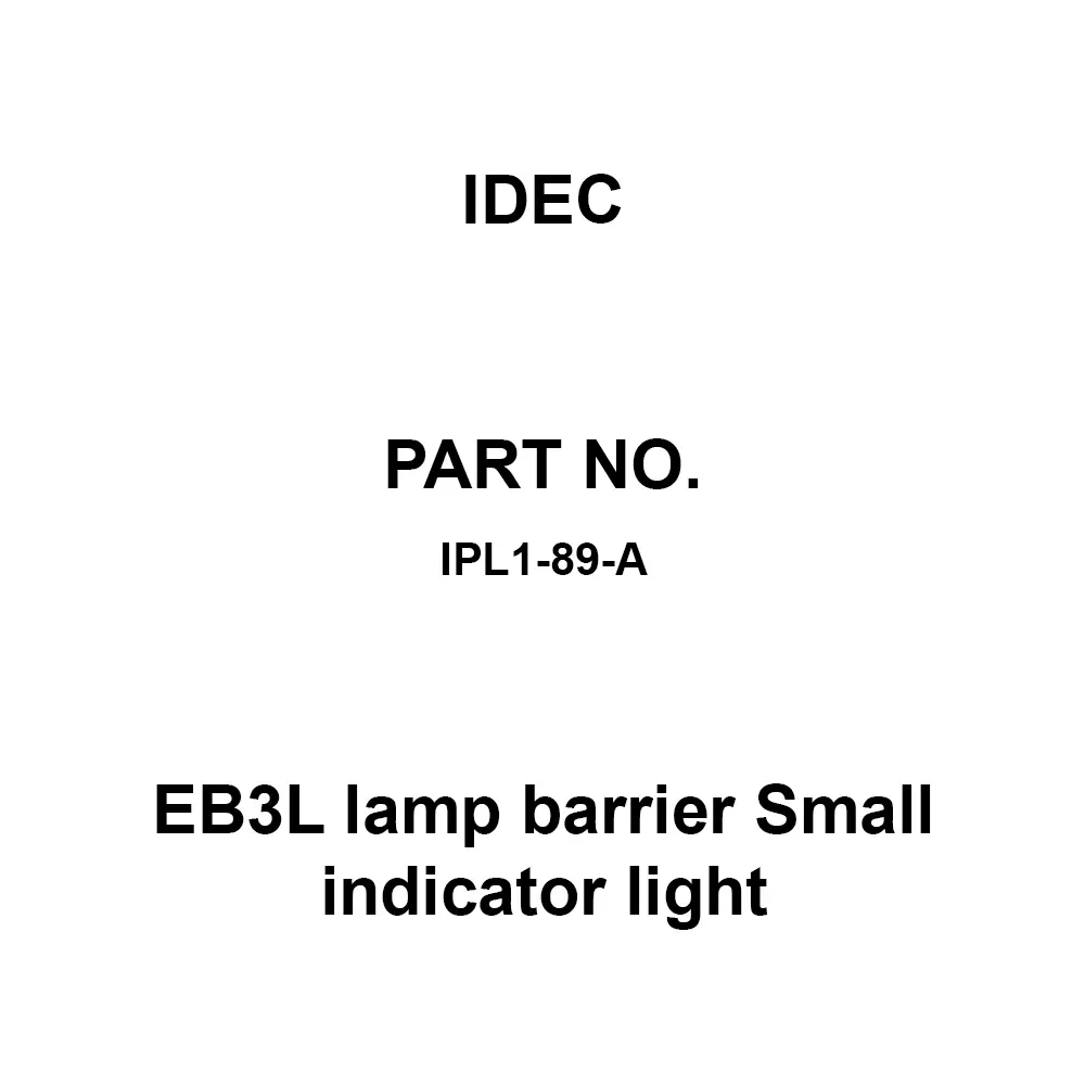 IDEC EB3L lamp barrier (intrinsically safe explosion-proof structure) Small indicator light 8 mm Amber, IPL1-89-A