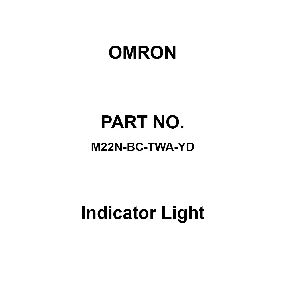 Omron Indicator Light Screw Terminal M3.5, M22N-BC-TWA-YD