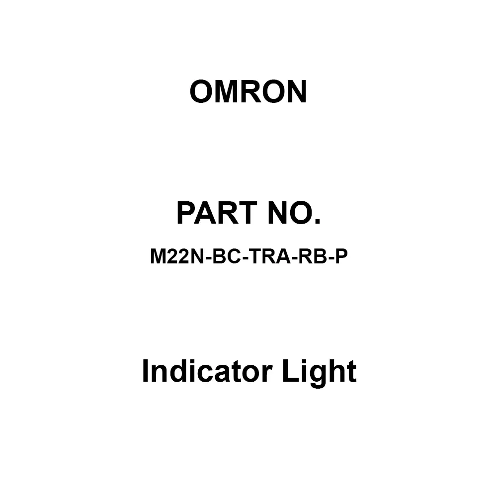 Omron Indicator Light AC/DC 12 V Red, M22N-BC-TRA-RB-P