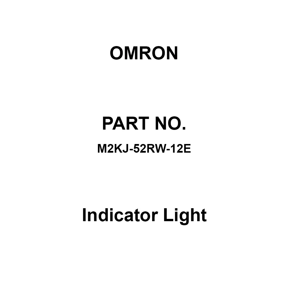 Omron Indicator Light DC 12 V Rated Voltage, M2KJ-52RW-12E