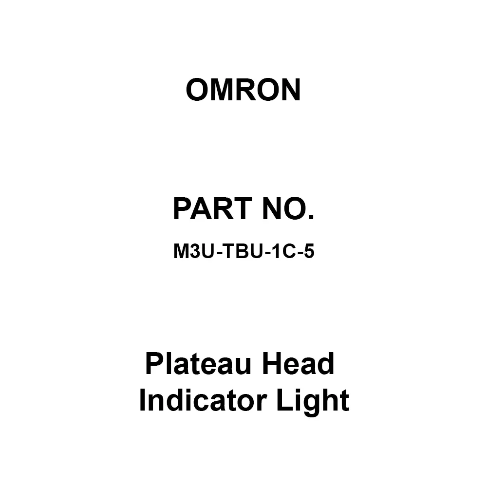 Omron Plateau Head Indicator Light DC 5 V Amber, M3U-TBU-1C-5