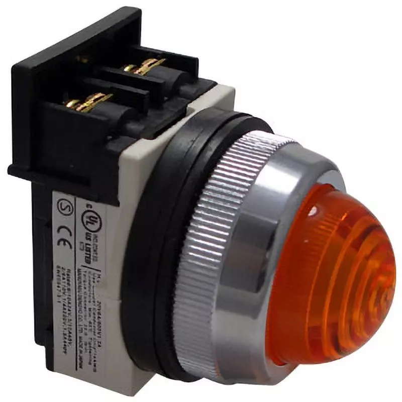 MARUYASU DENGYO Pilot Light AC/DC 24 V Rated Voltage Round Orange, A30ILA24O
