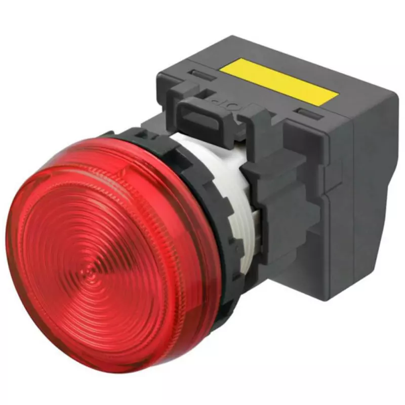 Omron Push-In Plus Indicator Light Round Body Φ22 mm Red, M22N-BN-TRA-RE-P