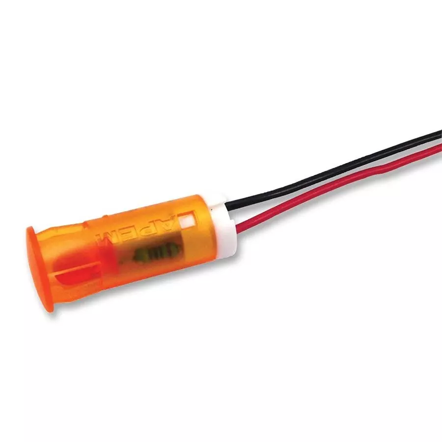 APEM INDICATOR, LED PANEL MNT, 10MM, ORANGE, QS103XXO24