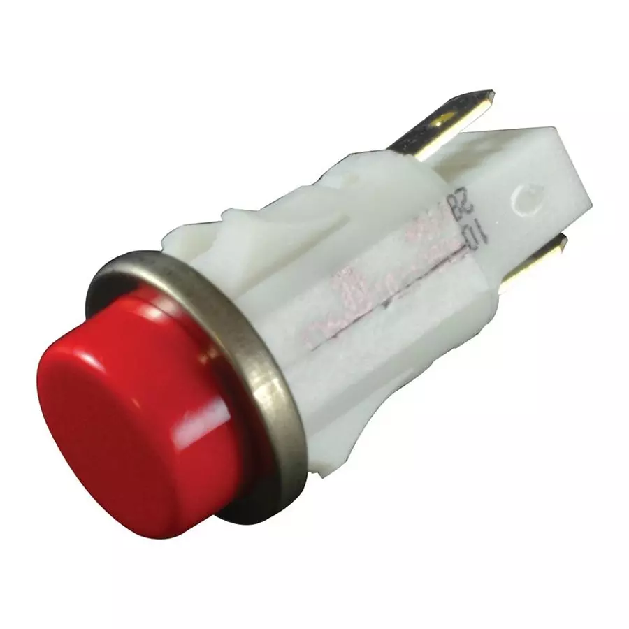 VCC LAMP, INDICATOR, INCANDESCENT, 16MM, RED, 1090QC1-28V