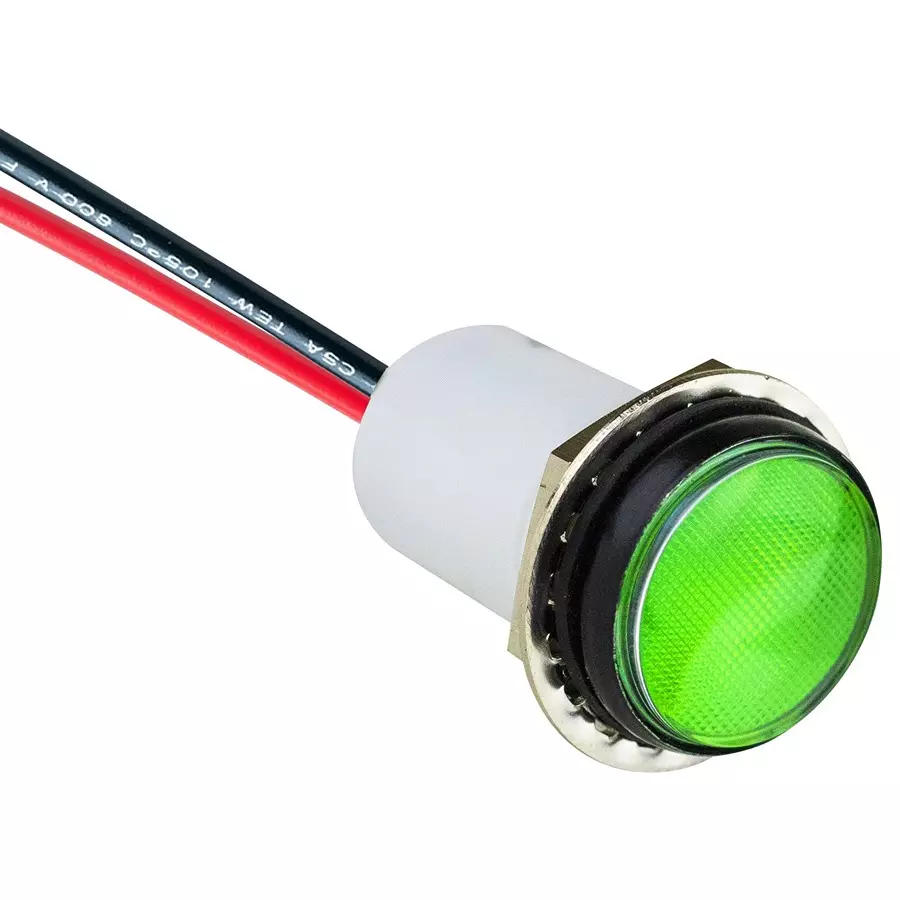 VCC PANEL INDICATOR, 17.5MM, GREEN, 28VDC, PML50GFVW.