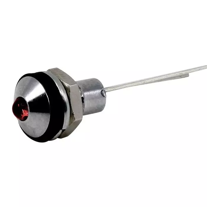 VCC LED PANEL INDICATOR, 6MM, RED, 28VDC, CD-0-2702-9923-I