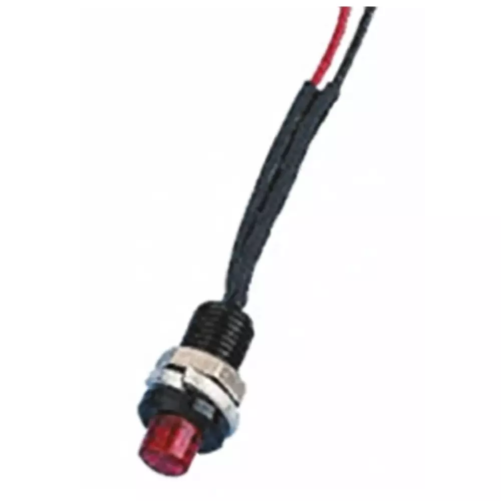 Oxley Red Panel Mount Indicator, 24V ac, 6.4 mm Mounting Hole Size, Lead Wires Termination, IP66, OXL/CLH/63/B/P/24AC/FL30/AL