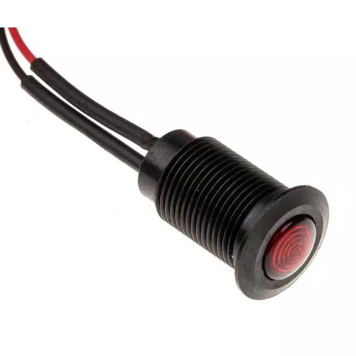 Oxley Red Panel Mount Indicator, 230V ac, 10.2 mm Mounting Hole Size, Lead Wires Termination, IP66, OXL/CLH/100/230/FL30/AL