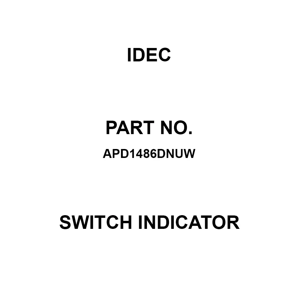 IDEC LED Switch Indicator Panel Mount Screw Terminal White, APD1486DNUW