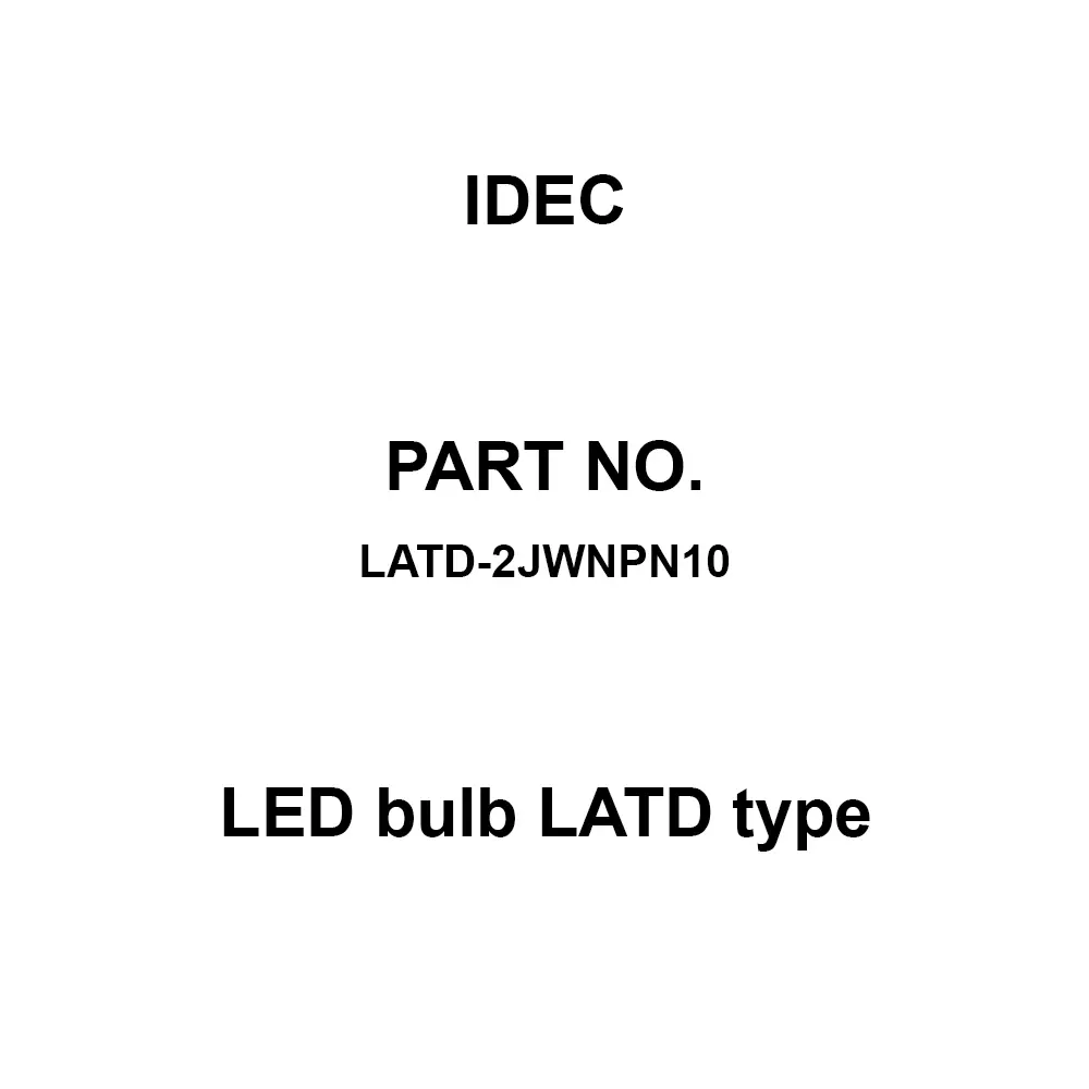 IDEC LED bulb LATD type AC/DC24 V pure white 5A, LATD-2JWNPN10 (Pack of 10 Pcs)