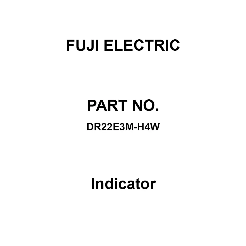 Fuji Electric Indicator AC 110 V Square Milky white, DR22E3M-H4W