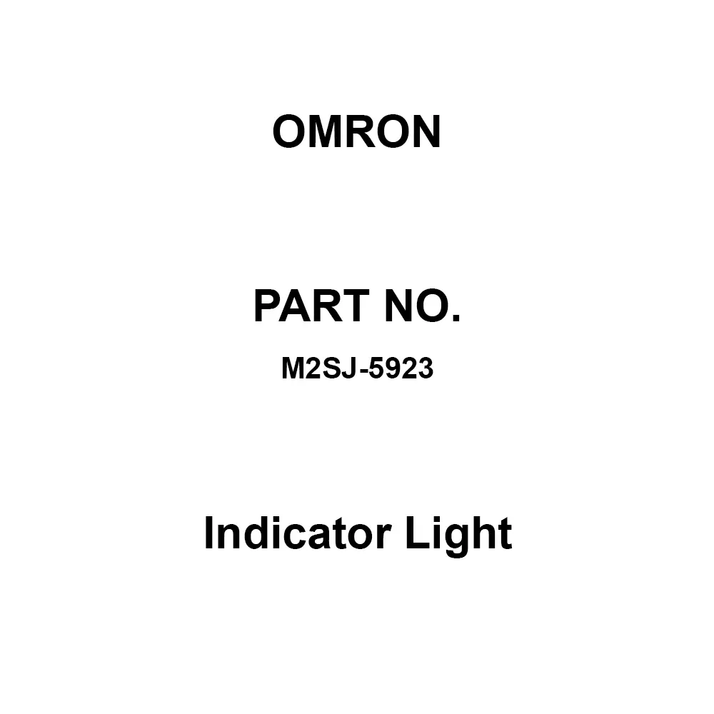Omron Indicator Light Left: Green, Right: Green Illuminated Color, M2SJ-5923