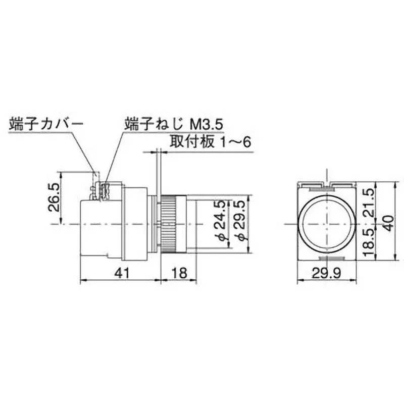 MARUYASU DENGYO Pilot Light 200/220 V Rated Voltage Round Green, A22ILTFE200G
