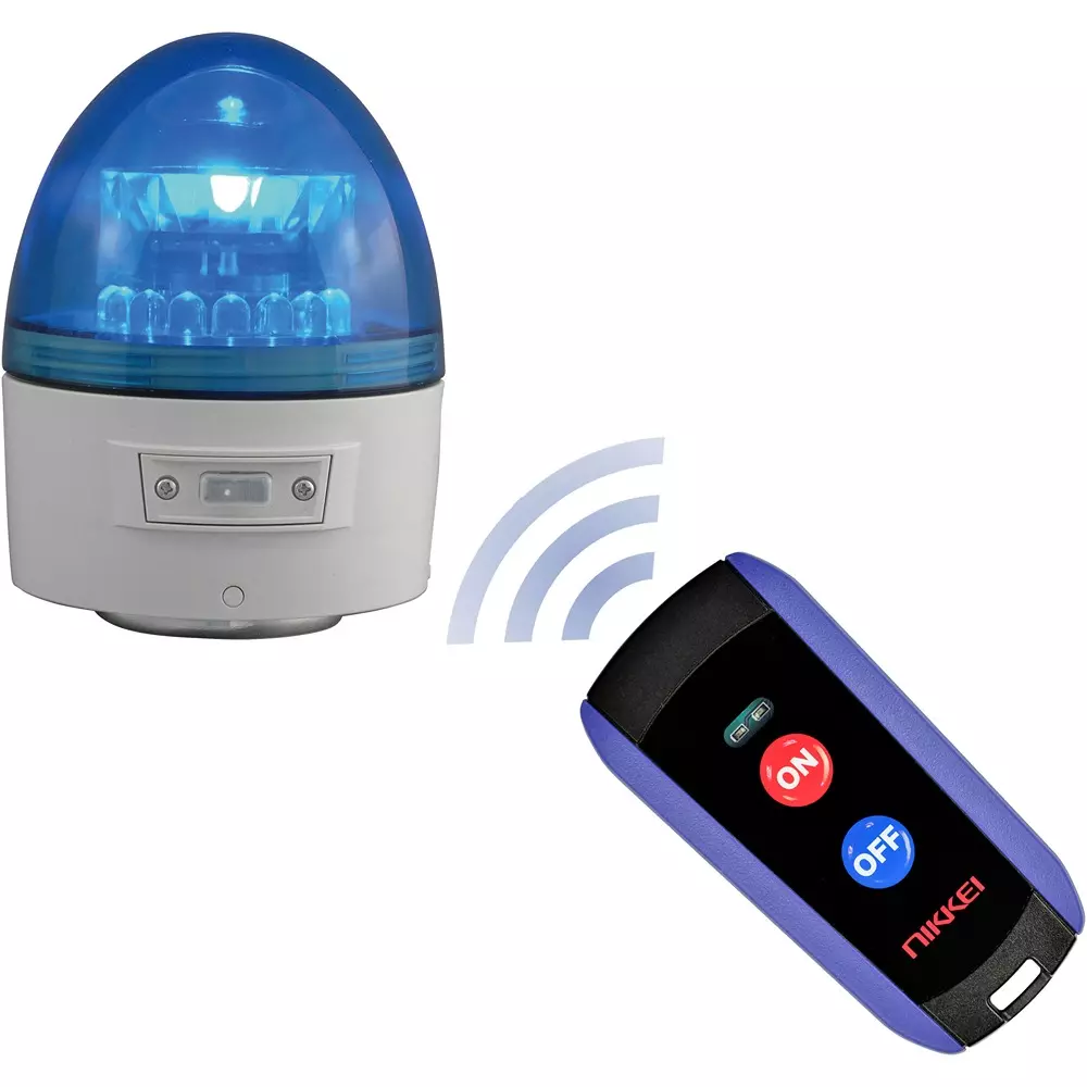 Nikkei Nico Capsule IP55 Protection Blue (rotating/flashing switchable) class, VL11B-003AB/LR+MU01LS