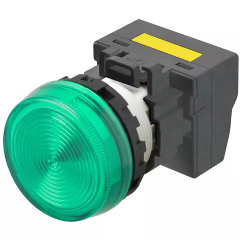 Omron Push-In Plus Indicator Light Round Body Φ22 mm Green, M22N-BN-TGA-GD-P