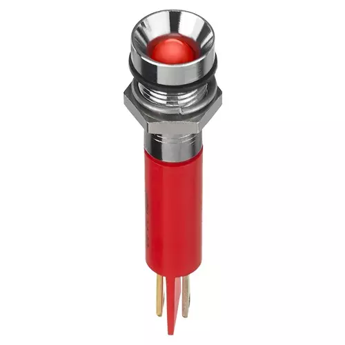 APEM LED INDICATOR, PANEL, 8MM, RED, 24VDC, Q8R1CXXR24E