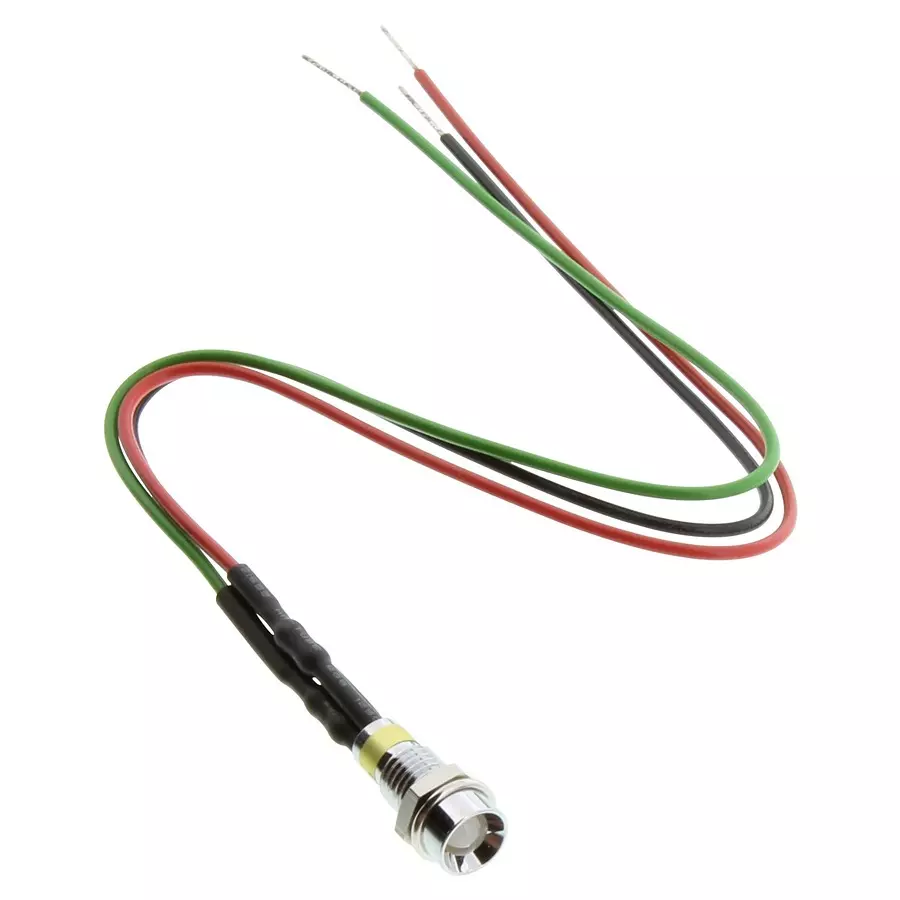 DIALIGHT INDICATOR, LED PANEL MOUNT, RED/GREEN, 12V, 606-2415-130F
